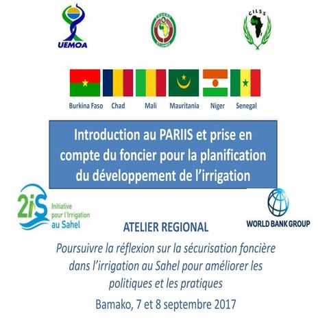 Introduction au PARIIS et prise en compte du foncier pour la planification du...