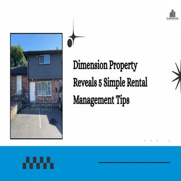 Dimension Property Reveals 5 Simple Rental Management Tips | PDF