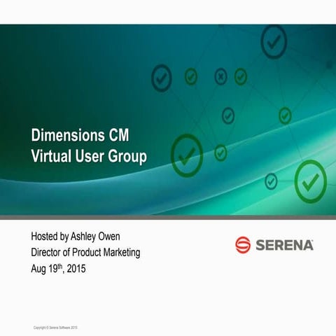 Dimensions CM Summer VUG Presentation