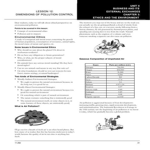 Dimensions Of Pollution Control
