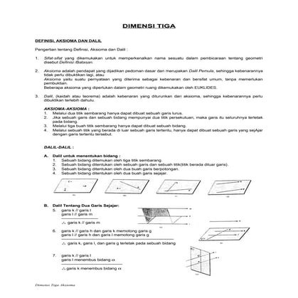 Dimensi tiga aksioma