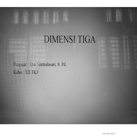 Dimensi tiga (jarak titik ke titik dan garis)