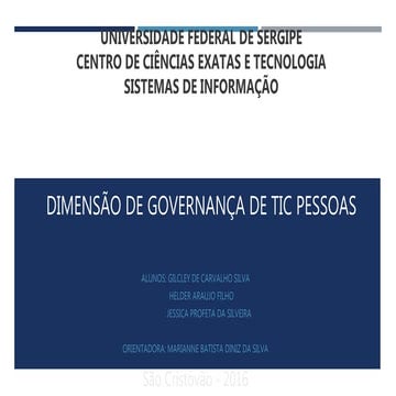 Dimensão de governança de tic pessoas