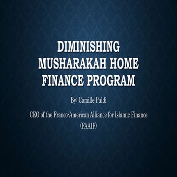 Diminishing Musharakah Home Finance Program