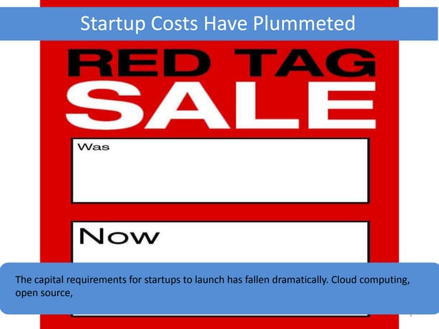 Diminishing Startup Costs: major trends research notes