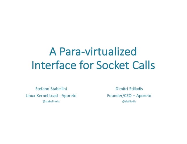 XPDS16: A Paravirtualized Interface...