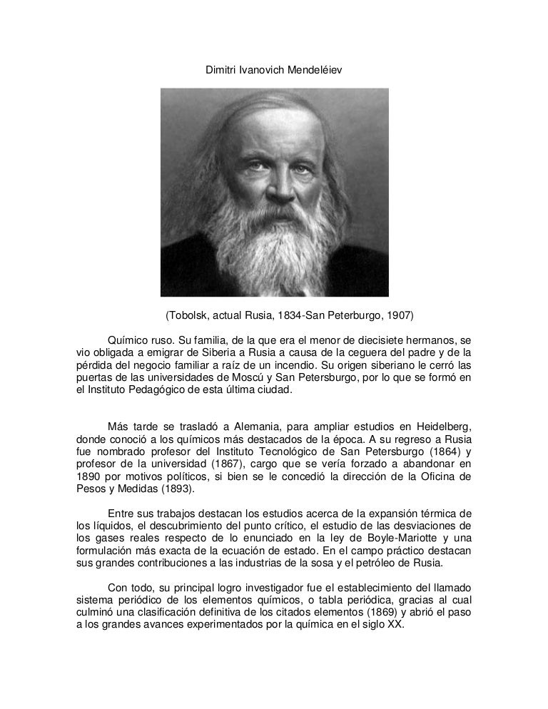 Dimitri ivanovich mendeléiev newlands y meyer Dimitri ivanovich mendeléiev newlands y meyer