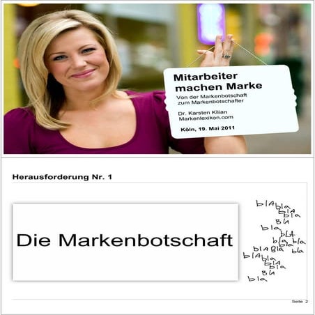 Kölner Marketingtag 2011 - Mitarbeiter als Markenbotschafter - Dr. Karsten Kilian