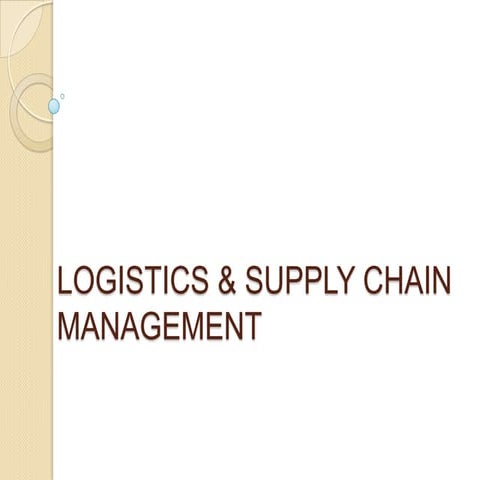 Supply Chain Management