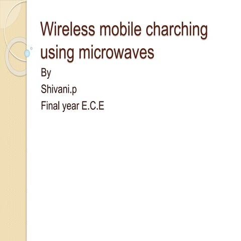 wireless mobile charging using microwaves