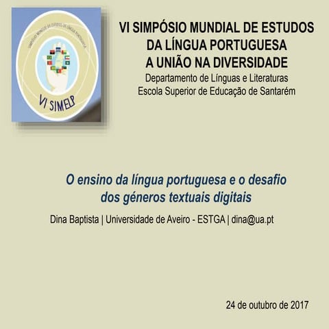 O ensino da língua portuguesa e o desafio dos géneros textuais digitais