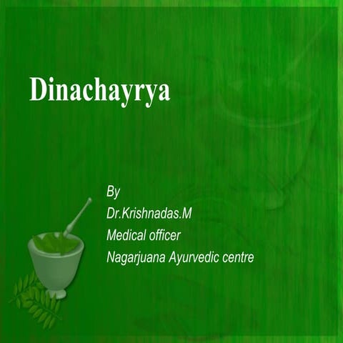 Dinachayrya dr. krishnadas.m