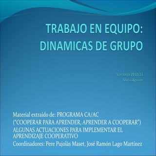 Dinamicas de grupo