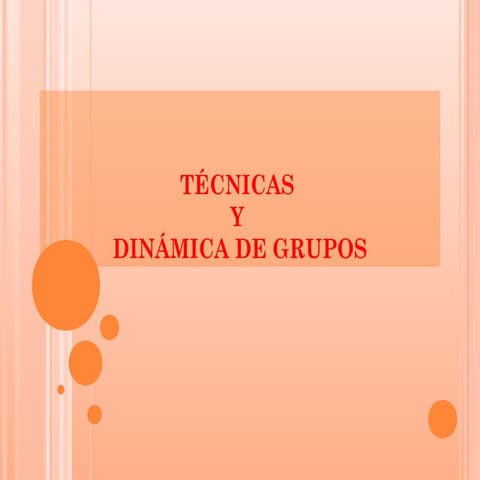 Dinamicas de grupos