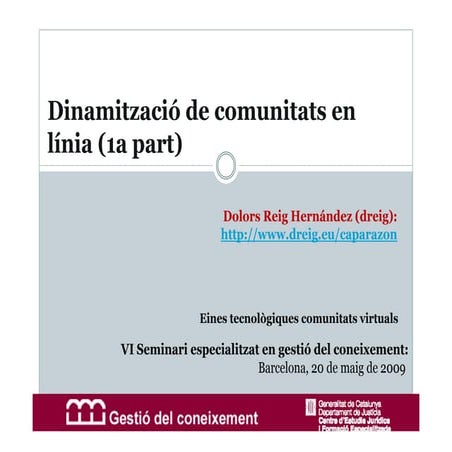 Dinamització de comunitats en línia (1a part)