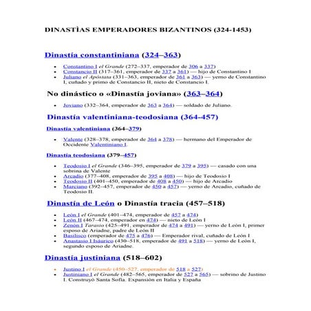 Dinastìas imp. bizantino