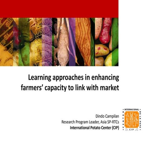 Learning approaches in enhancing farmers’ capacity to link with market