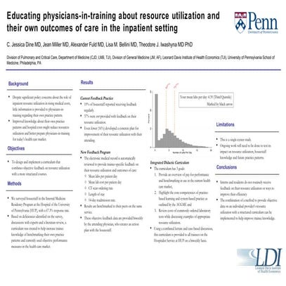 Eduating Physicians in Training About Resource Utiliztion and Their Own Outco...