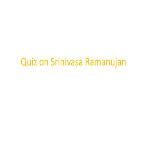 srinivasa ramanujan