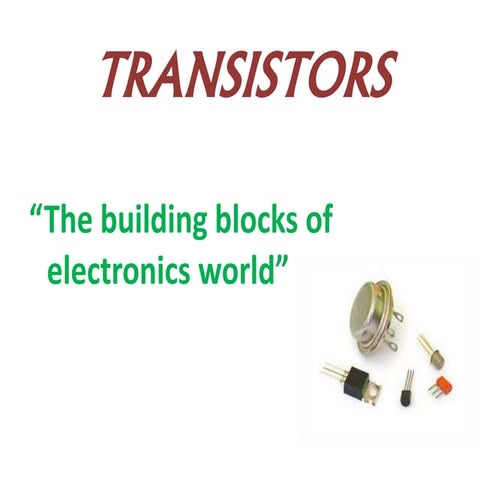 Basic Fundamental Of Transistors by D-Sarda
