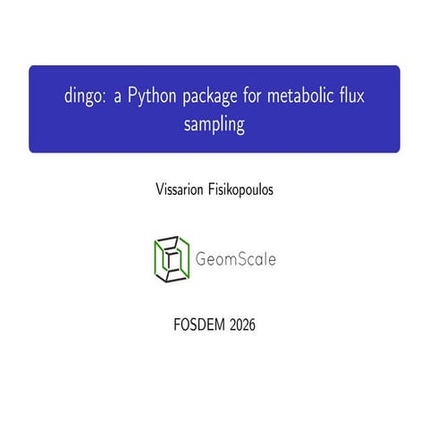 dingo: a Python package for metabolic flux sampling | PDF
