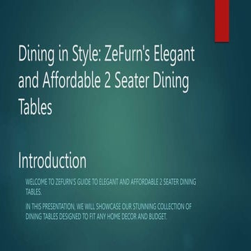 Dining table | PPTX