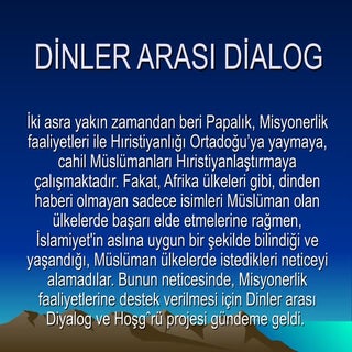 Dinler arasi dialog