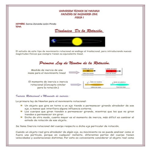 Dinámica de la Rotación