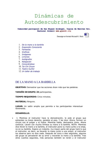DináMicas De Autodescubrimiento