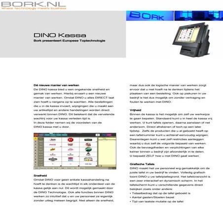 Dino Product Overview