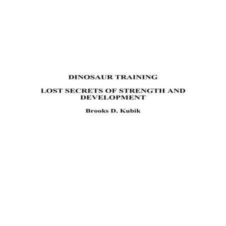 Dinosaur training