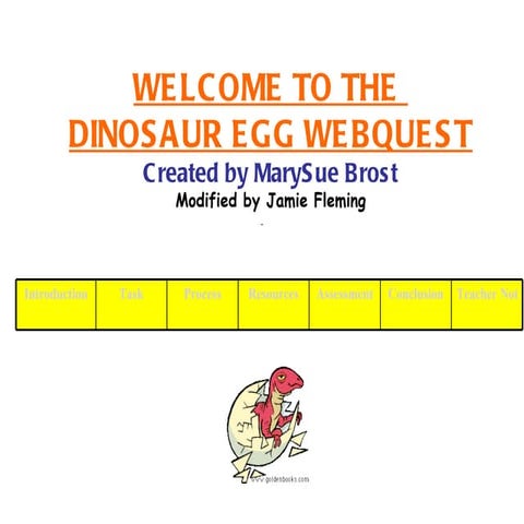 Dinosaur web quest