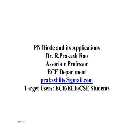 Diode and its Applications 