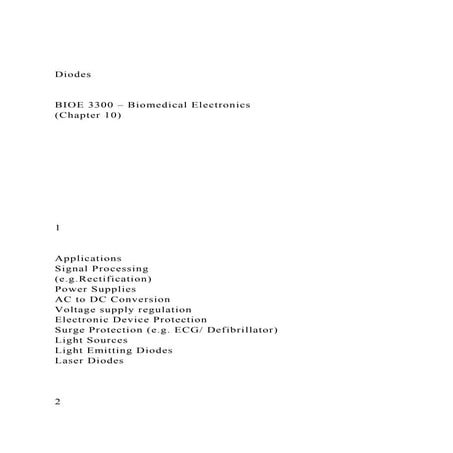 DiodesBIOE 3300 – Biomedical Electronics(Chapter 10).docx