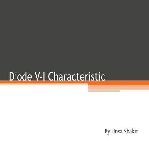 Diode v i characteristic