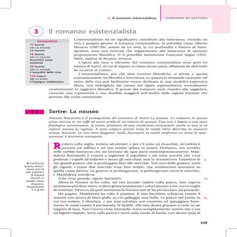 Il romanzo esistenzialista.