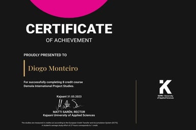 Diogo Monteiro- KAMK Certificate - Demola Global Project 2023.pdf