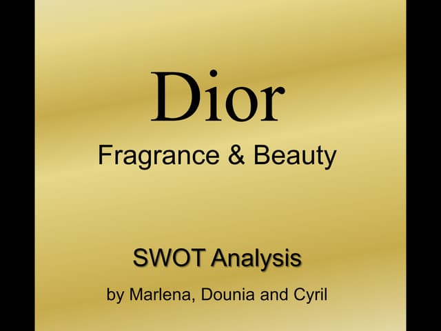DiorSWOT analysis