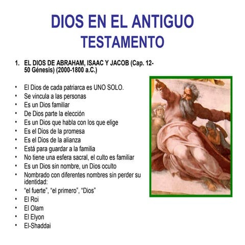 Dios en el Antiguo Testamento 2014