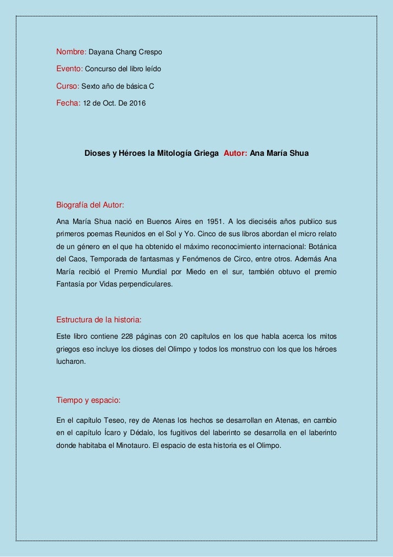 Dioses Y Heroes De La Mitologia Griega