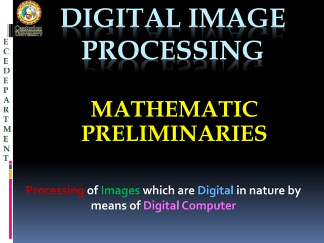 Dip 5 mathematical preliminaries