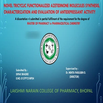 Novel tricyclic azetidinone molecule synthesis