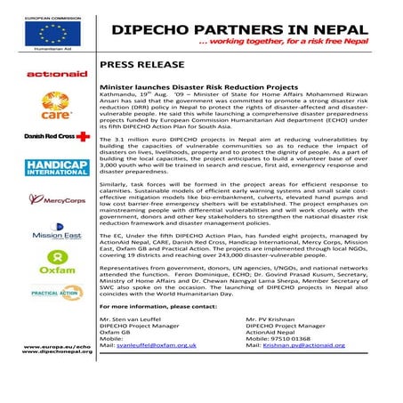 Dipecho v combined national launch press release