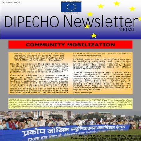 Dipecho v news letter  2nd edition- oct 09 aa