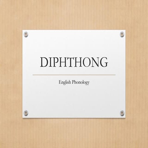 English Diphthong