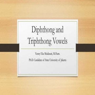 Diphthong and triphthong vowels