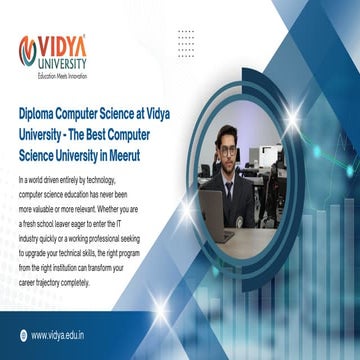 Diploma Computer Science at Vidya University - The Best Computer ...