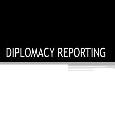 FUNCTIONS ON DIPLOMATIC MISSION | PPTX