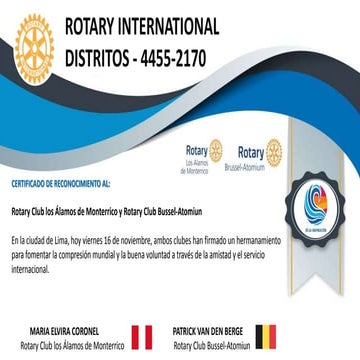 Diploma de hermanamiento