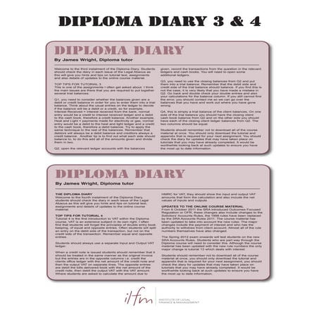Diploma Diary 3+4